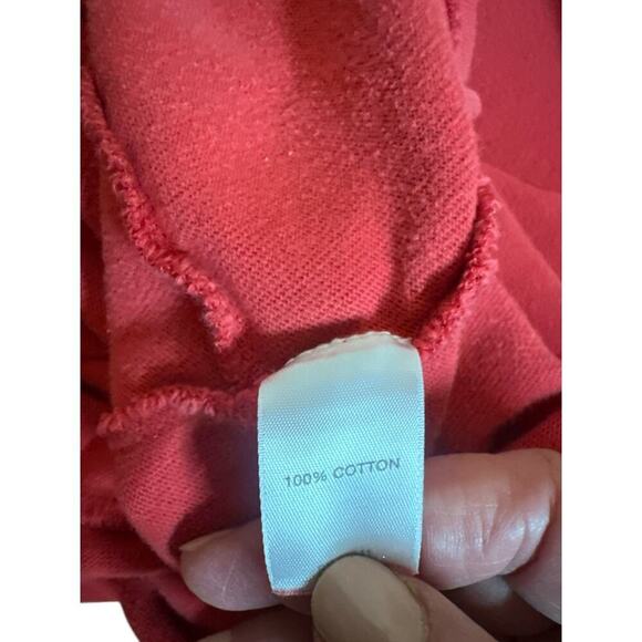 J. Jill Women's Side-Slit Soft Touch Brushed Cotton Seamed Tunic Top Size M Red - Picture 8 of 8